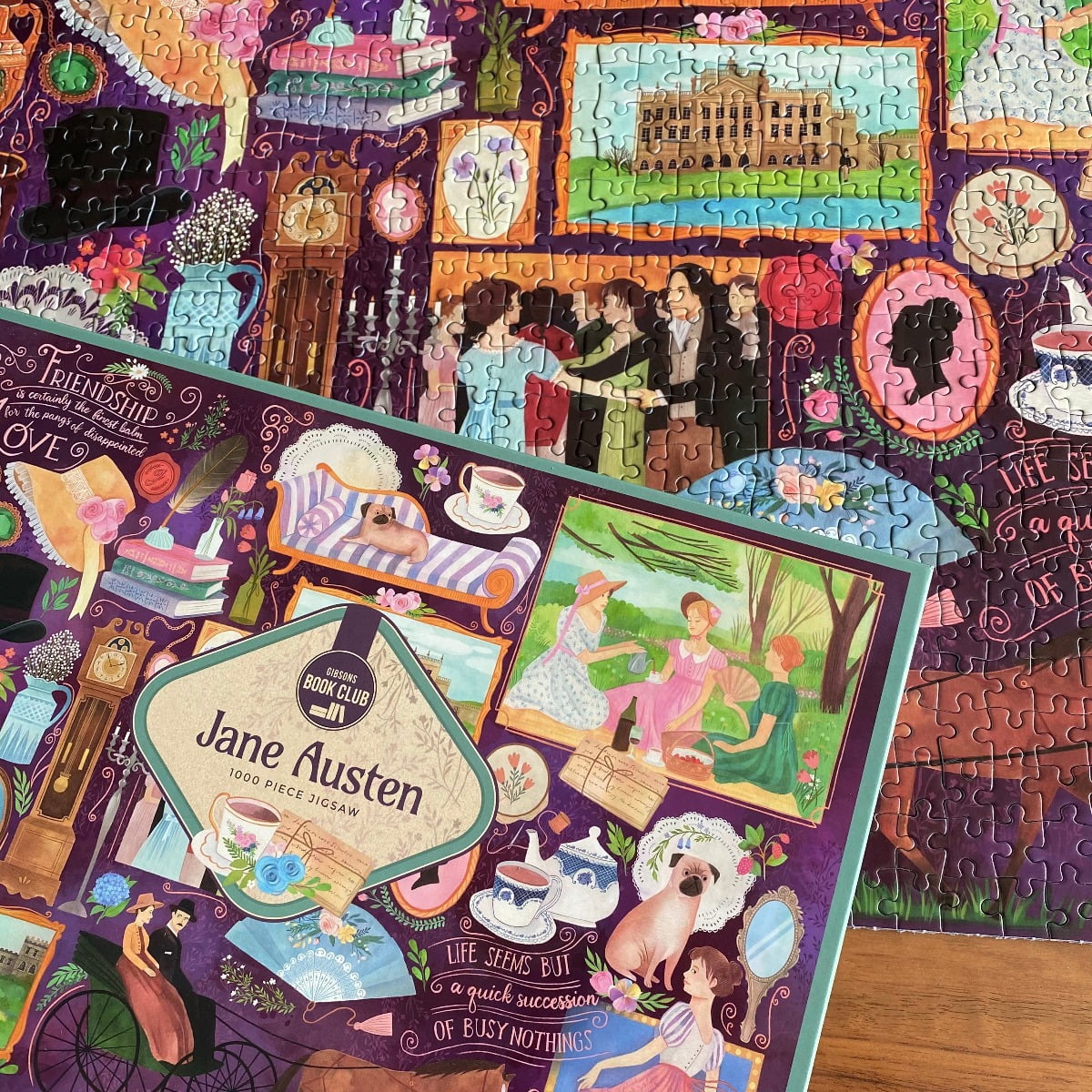 Gibsons Steakhouse Jane Austen 1000 Piece Jigsaw Puzzle, 27"x19"