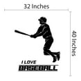 thumbnail image 4 of Sports Wall Decals for Boys Bedroom - Baseball Player Hitting Ball with Bat Player DIY & Creativity Boy Girl Bedroom Wall Sticker - Size: 32 In x 40 In, 4 of 5