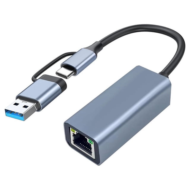 USB 3.0 to Ethernet Adapter with USB C to RJ45 Gigabit LAN 1000 Mbps Wired Network, Network Adapter, for ,1 x Adapter