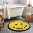 thumbnail image 6 of Smiley Face Reversible Round Bath Mat Rug, 6 of 6