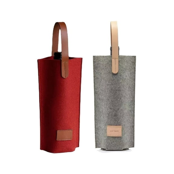 Futoo Felt Wine Bottle Gift Bags, 2 Pieces