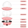 thumbnail image 5 of GYDEK Rapid Egg Cooker Electric for Hard Boiled, Poached, Scrambled Eggs, Omelets, Steamed Vegetables, Seafood, Dumplings, 14 Capacity, with Auto Shut Off Feature,Pink, 5 of 7
