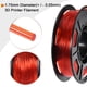 thumbnail image 2 of Filamento para impresora 3D Uxcell 1.75mm Filamento TPU Precisión Dimensional +/- 0.05mm Rojo, 2 of 6