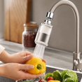 thumbnail image 4 of Faucet Water Filter for Kitchen Sink with Stainless Steel Mesh Core, 1-Pack, Silver and Clear, for Home Tap Water Filtration, 4 of 6