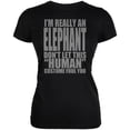 thumbnail image 1 of Halloween Human Elephant Costume Juniors Soft T Shirt, 1 of 1