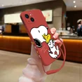 thumbnail image 3 of Funda de silicona con dibujos animados para iPhone, carcasa con correa de mano, para modelos 15, 14, 13, 12, 11 Pro Max, Mini, X, XR, XS MAX, SE20, 8, 7 Plus, 3 of 5