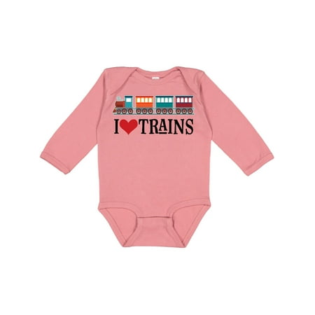 

Inktastic I Love Trains Gift Baby Boy or Baby Girl Long Sleeve Bodysuit