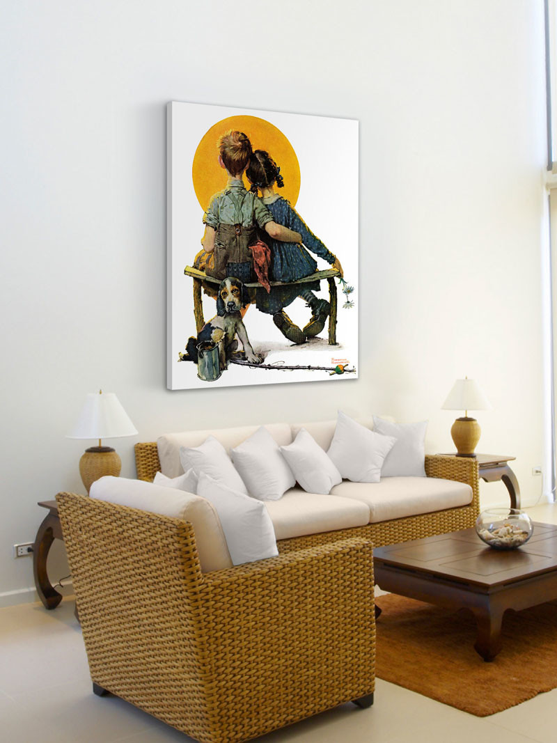 Marmont Hill "Sunset" by Norman Rockwell Painting Print on Canvas