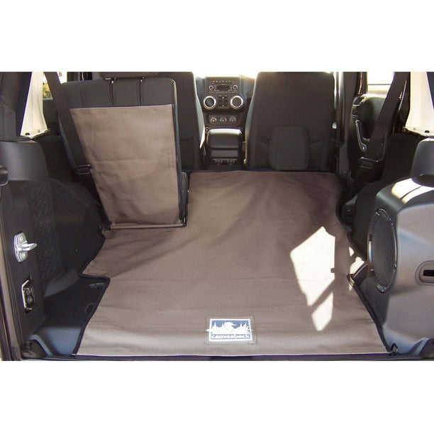 Canvasback Cargo Liner, Jeep Wrangler 4-Door 2011-2016, Subwoofer Cut Out In Cargo Floor, Mocha, 2 Pieces Canvasback Cargo Liner, Jeep Wrangler 4-Door 2011-2016, Subwoofer Cut Out In Cargo Floor, Mocha, 2 Pieces