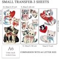 thumbnail image 2 of Juego de 3 calcomanías de gato de dibujos animados para muebles y manualidades, 6x12 pulgadas, estilo vintage, con diseño de gatito con corazón., 2 of 9