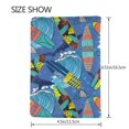 thumbnail image 3 of Pofeuu Hawaiian Style Print Travel Document Organizer Passport Holder Men Women for Family (6.5 in x 4.5 in),Wallet Holder Credit Card Clutch Bag Case, 3 of 5