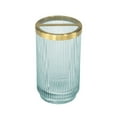 thumbnail image 1 of hometrends Rib Glass Toothbrush holder Gold, 1 of 3