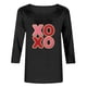 thumbnail image 5 of RKSTN Valentine's Gifts Women's 3/4 Sleeve T Shirts Top Oversized Crewneck Valentines Graphic Print Short Sleeve Shirt Womens Casual Solid Round Neck Loose Three Quarter Sleeve Shirt Spring Clothes, 5 of 7