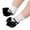 Black, variant on Toddle Baby Girl Mary Jane Sock with Anti-slip Soles and Bow, Cotton Floor Ankle Socks for Infant Toddlers and Kids 1 Pairs