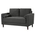 thumbnail image 2 of Lifestyle Solutions Lorelei Mid-Century Modern Loveseat, Gray Fabric, 2 of 8