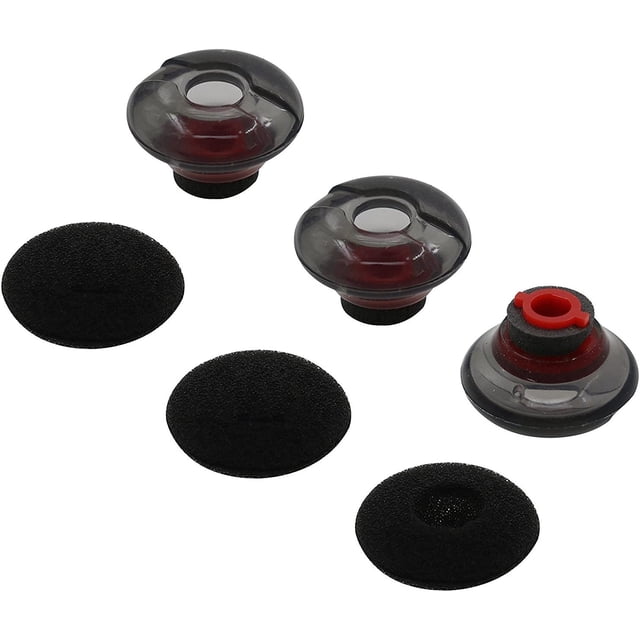 LAICAIW Embouts en Gel pour Casque Plantronics Voyager 5200, S/M/L 3 Pcs Embouts en Gel Souple & 3 Pcs Embouts en Mousse, Compatibles avec Casque Plantronics Voyager 5200 (Rouge/l)