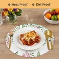 thumbnail image 4 of Spring Flowers Blossom Round 13 Inch Placemats Set of 4, Pastoral Farmhouse Botanical Leaves HeatResistant Non Slip Place Mats for Dining Table, Wipeable Braided Kitchen Table Mats for Housewarming, 4 of 9