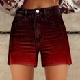 thumbnail image 2 of Shorts for Women Relaxed Fit Printed High Waist Denim Casual Pocket Shorts, 2 of 4