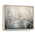 thumbnail image 2 of Designart "Tree Monochrome delicate Reverie I" Floral Floater Framed Canvas Art Print, 2 of 7
