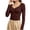 Coffee, variant on purcolt Womens Fleece Lined Thermal Shirts Long Sleeve V-Neck Seamless Base Layer Tops Casual Soft Comfort Warm Winter Cold Weather Undershirts