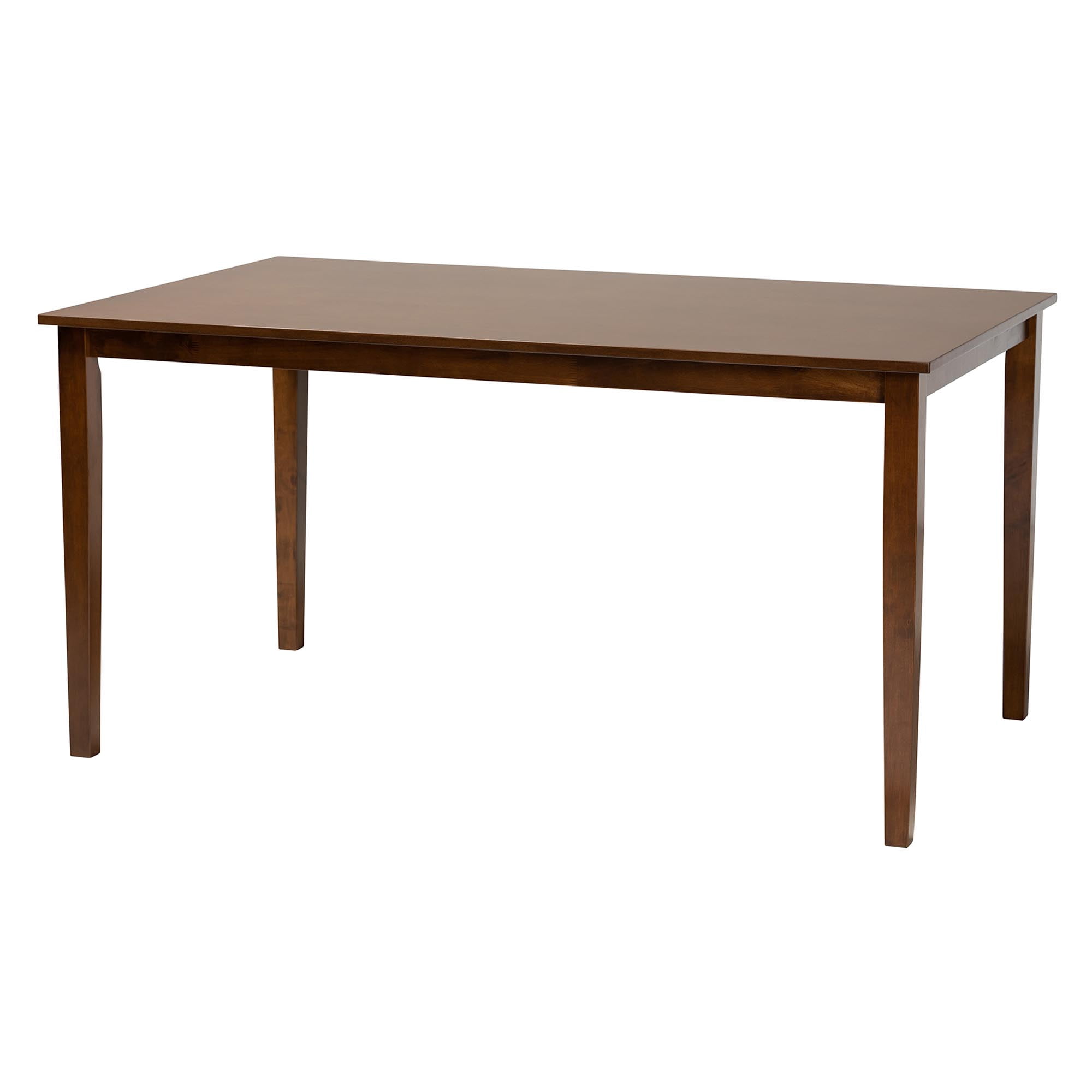 Baxton Studio Olympia Modern Dining Set, 7-Piece, Walnut Brown