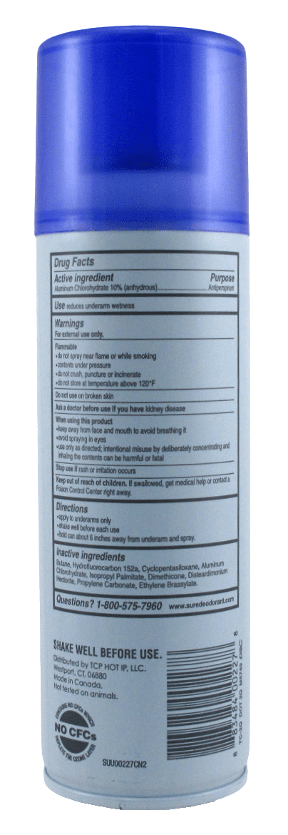 Sure Deodorant 6oz Aerosol Unscented (Pack of 3)