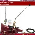 thumbnail image 1 of American Shifter  TH200 Shifter Kit Chrome 23 in. E Brake Cable Push Button 16 in. Handle Ringed Knob for DD450, 1 of 1