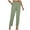 Green, variant on Women's Athletic Pants Women Cropped Work Pants High Waisted Business Casual Tapered Leg Trousers with Pockets Black L2