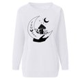 thumbnail image 4 of Pntutb Mujeres Casual Manga Completa Cuello Redondo tops Camisas Sueltas Blusa Estampado de Sol y Luna Sudadera Gráfica Pntutb Pntutb-5333, 4 of 6