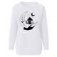 thumbnail image 4 of Pntutb Mujeres Casual Manga Completa Cuello Redondo tops Camisas Sueltas Blusa Estampado de Sol y Luna Sudadera Gráfica Pntutb Pntutb-5334, 4 of 6