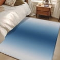 thumbnail image 4 of Area Rugs for Living Room Bedroom, Navy Blue Grey Ombre 4'x6' Rug Washable Carpet Runner Indoor Outdoor, Farmhouse Gradient Minimalist Non Slip Accent Floor Mats Rug for Kitchen, Office, 4 of 8