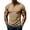 73#（Khaki）, variant on Men's Short Sleeve Henley Shirt Athletic Slim Fit Button Down Tops Casual Workout Tee （Red,S）