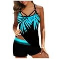 thumbnail image 1 of Conjunto de Traje de Baño Dividido de Mujeres, Tres Piezas Impreso Bikini Sexy para la Playa Y la Piscina, Traje de Baño sin Espalda con Almohadilla de Pecho, Nylon de Dos Piezas, 1 of 4