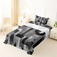 thumbnail image 5 of Homewish Black Gray Geometric Twin Sheets,Abstract Aesthetic Bedding,3-Piece,1 Fitted Sheet and 1 Pillowcase, 5 of 6