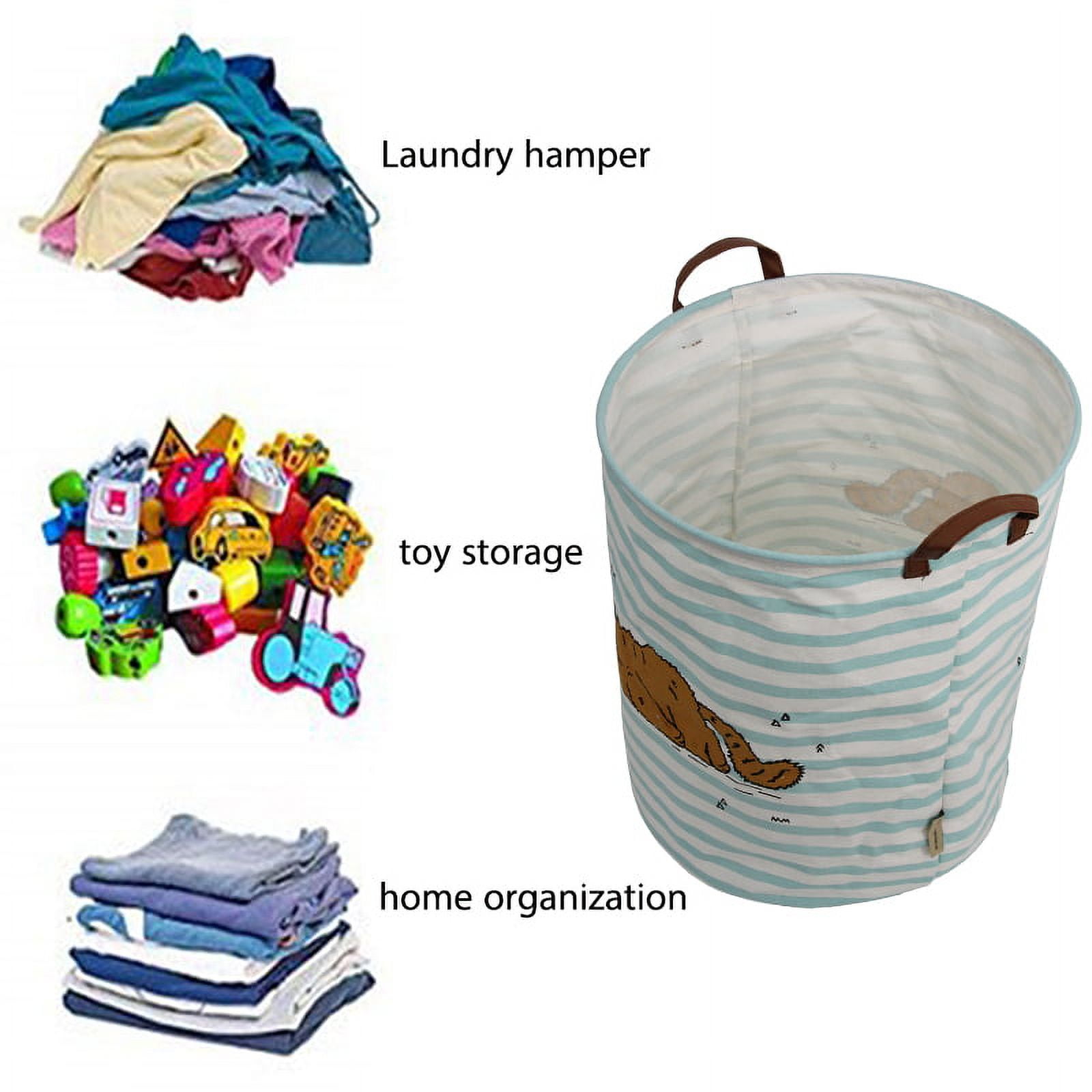 Foldable Canvas Laundry Basket - Convenient Dirty Clothes Storage For Kids,  Babies, And Adults - Perfect For Office And Home Organization - Temu