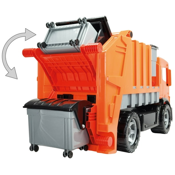 Orange garbage truck toy new arrivals