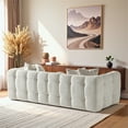 thumbnail image 5 of Phoenix Ivory Chenille Upholstered 3-Seater Sofa with Tufting and Accent Pillows, 5 of 6