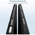 thumbnail image 4 of KOMI Case Compatible with iPad 10th Generation 2022 10.9 Inch with Pencil Holder, Slim Protective Cover with Clear Back Shell for iPad 10th Gen A2696 A2757 A2777, Auto Wake/Sleep, Black, 4 of 5