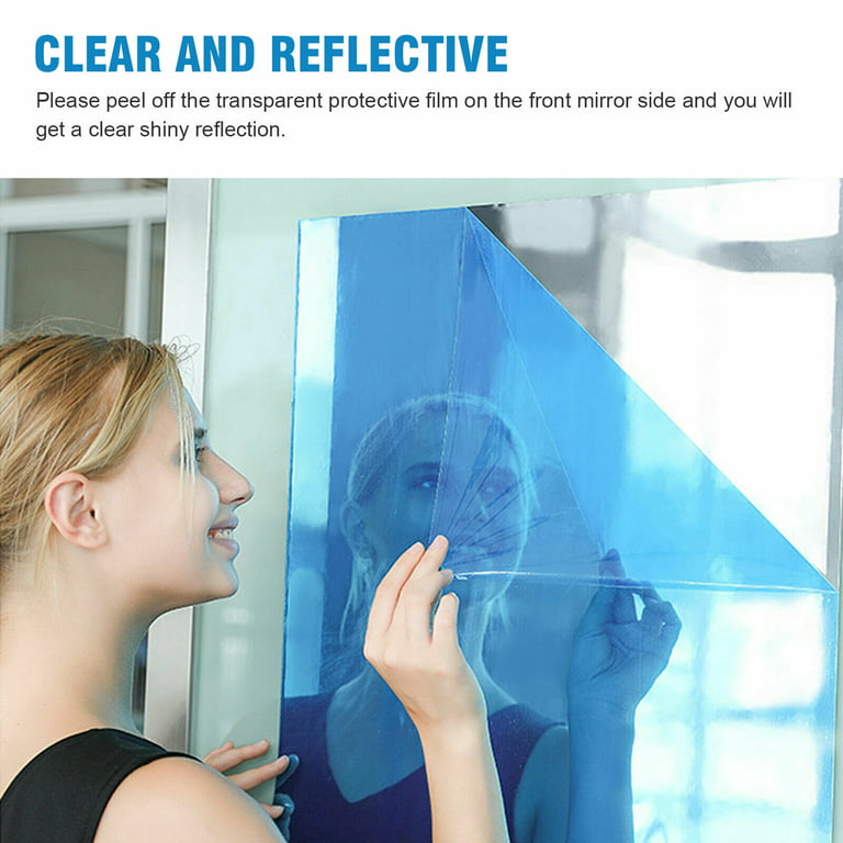 Flexible Mirror Sheets, Mirror Wall Stickers Non Glass Self Adhesive Mirror  For Bathroom, Bedroom Dresser High Quality