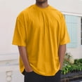 thumbnail image 2 of Mens Oversized T-Shirts Fashion Loose Fit Crewneck Tshirt Streetwear Heavyweight Short Sleeve Tee Shirt Gym Workout Tops, 2 of 5