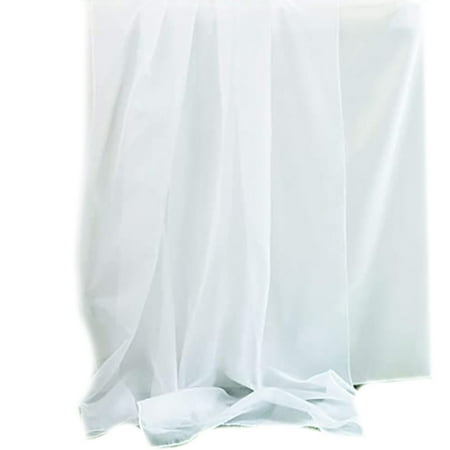 

QUSENLON Chiffon Table Runner Overlay Sheer Solid Rustic Tablecloth Cover Wedding Decor