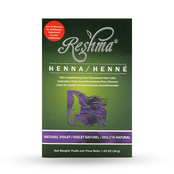 Reshma Beauty 30 Minute Henna Hair Color Pure Natural Violet, 1. 05 oz