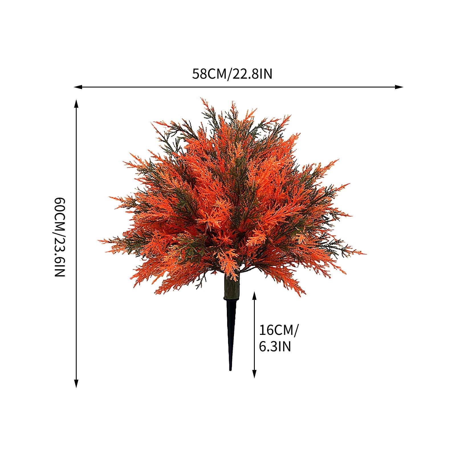 Artificial Autumn Plant Balls Simulation Cedar Trees, Plastic Tree Planting Gift Decoration, Fall Fake Bushes for Yard Patio Outdoor Garden Potted Plant Decoration