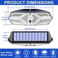 thumbnail image 3 of Lapalife Solar Lights Outdoor 104 LED Motion Sensor Wall Lights with 3 Working Modes 120 Degree Coverage, IP65 Waterproof Wireless Solar Powered Lights for Patio Garden Porch Lawn Backyard Garage 1PCS, 3 of 7