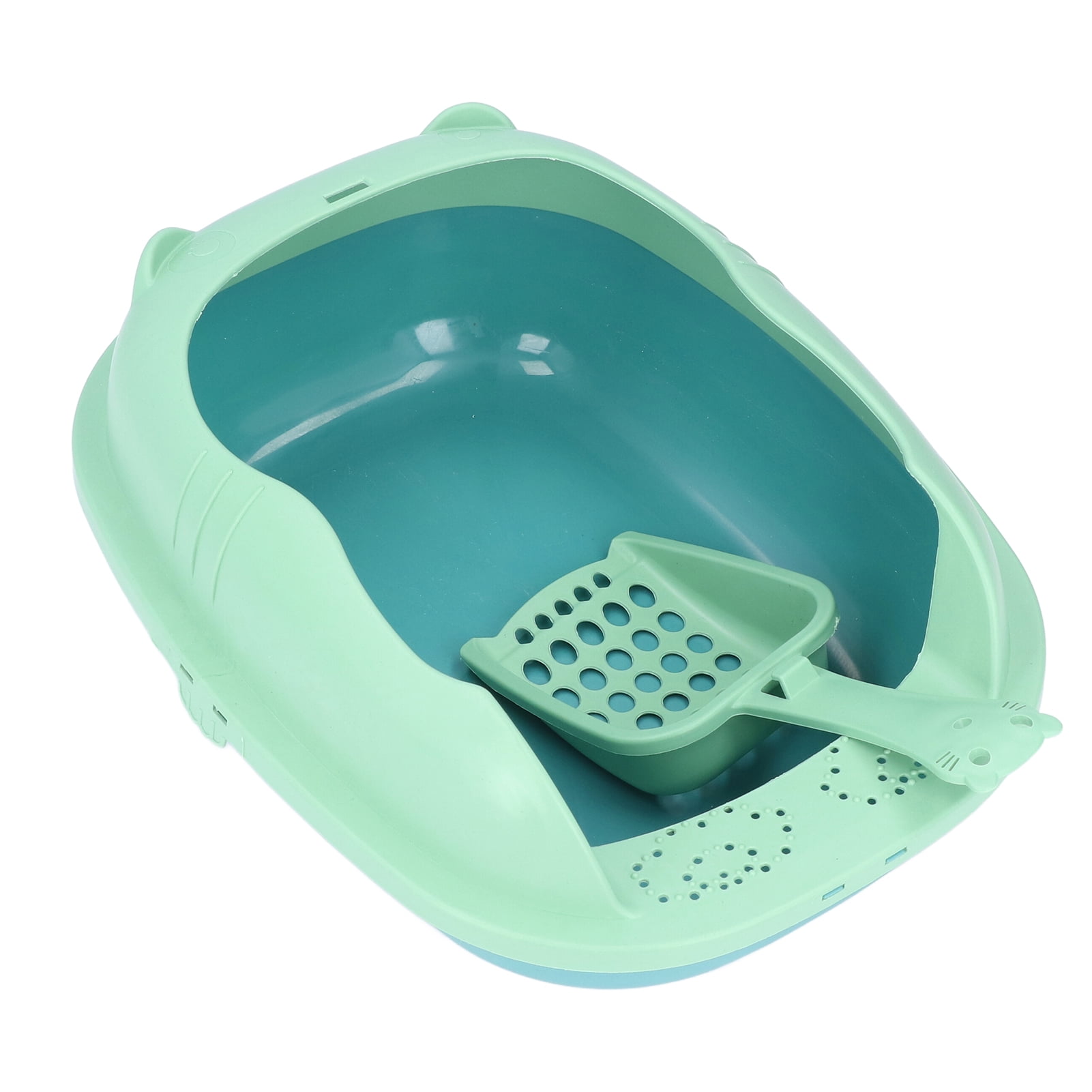 Gupbes Semi Enclosed Cat Litter Box,Semi Enclosed Litter Box Anti Easy