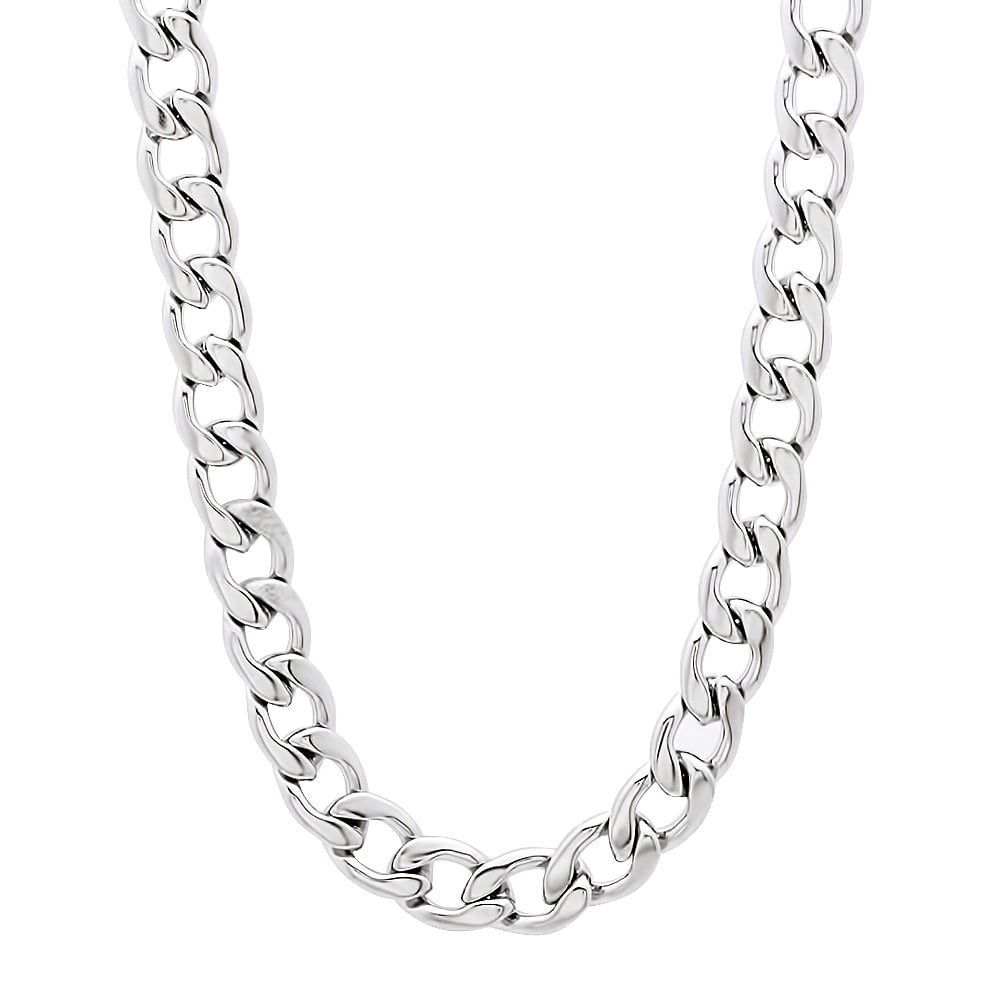 4.6 MM 10"-100" Silver Stainless Steel Curb Necklace Chain Sb16 USA Seller 