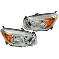 thumbnail image 4 of Genrics Left & Right Front Headlights Assembly Replacement for Toyota RAV4 2006 2007 2008 Halogen Chrome Housing Headlamp Driver and Passenger Side TO2518106, TO2519106, 4 of 7