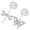 Silver, variant on Spencer Set of 2 Ceiling Fan Pull Chain Extension, 12.6 inch Long with Decorative Dragonfly and Butterfly Ornaments for Fan and Light