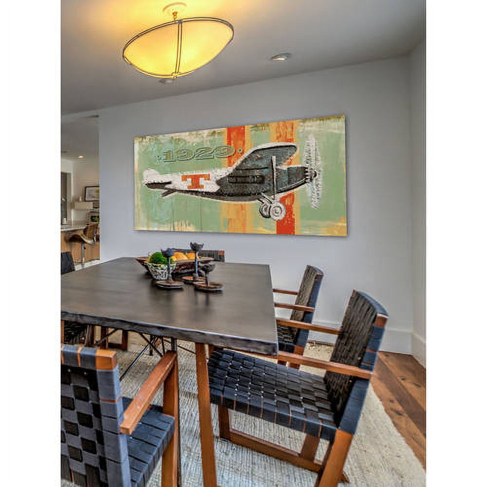 MARMONT HILL  - Vintage Plane 1929 Painting Print on Canvas - Multi-Color 24 x 12