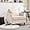 Single Chenille Beige, variant on Mid Century Modern Accent Chair, Chenille Upholstered Armchair with Pillow, Beige